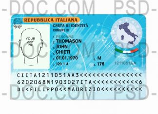 ID card front + back
