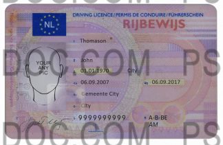 NL Driver License front + back