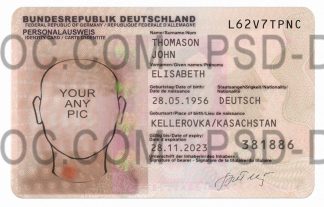 Germany ID card front + back