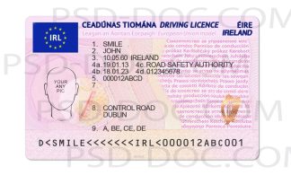 Ireland Driver License front + back