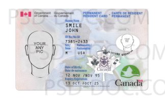 ID card Canada  front + back