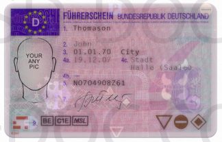 Germany Driver License front + back