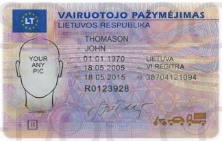 Lithuania Driver License front + back