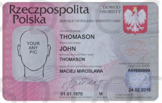 ID card Poland  front + back