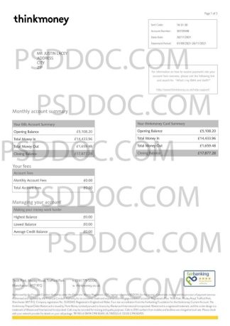 Bank Statement PSD