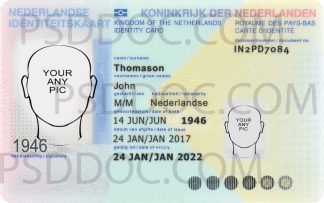 Netherlands ID Card PSD front+back