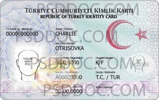 Turkey ID Card PSD front+back